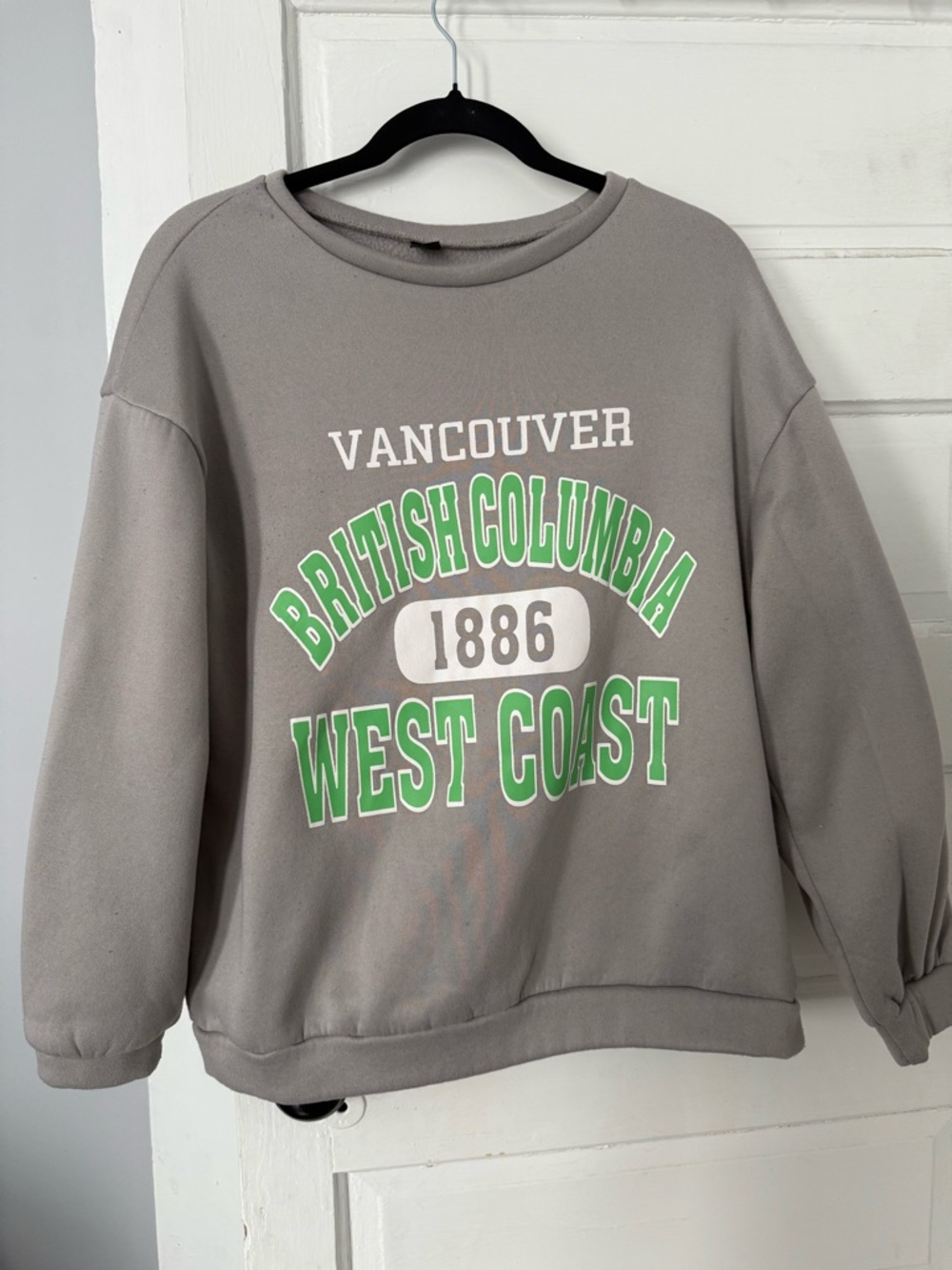 SHEIN Light Gray Crewneck Sweatshirt